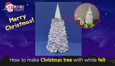 How to make Christmas tree with white felt