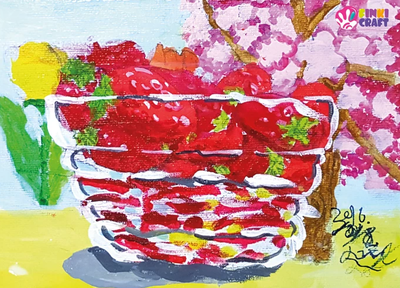 Strawberries!_Acrylic paints