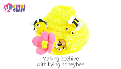 Clay tutorial | How to make beehive with flying honeybee?