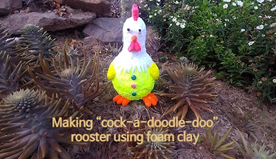 Easter crafts | How to make a rooster (chicken) using foam clay