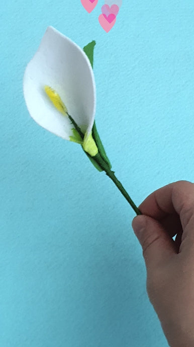 How to make a Peace Lily flower | SUPER EASY