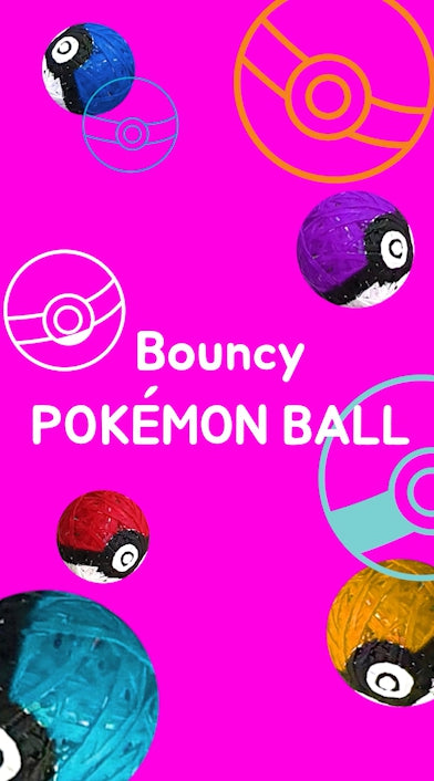 Bouncy POKÉBALL (DIY) - POKÉMON  rubberband ball