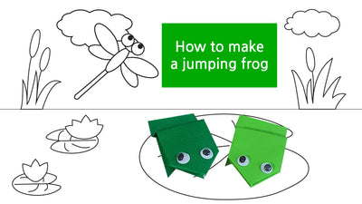 How to make a jumping frog 🐸| SUPER EASY ORIGAMI