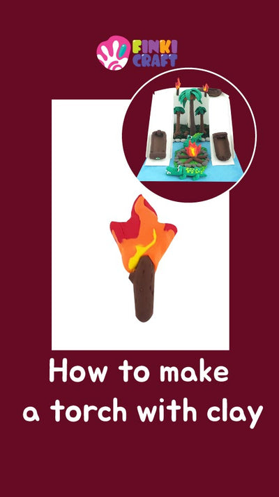 How to make a torch with clay #Shorts