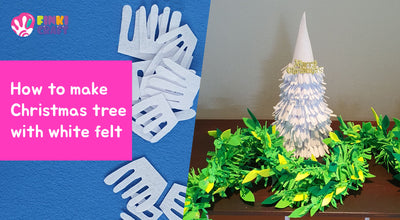 How to make christmas tree with white felt 🎄