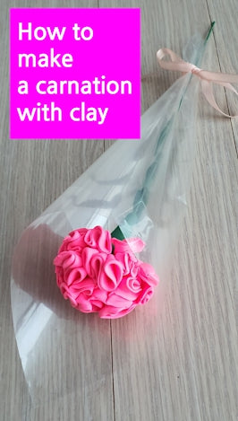 How to make a carnation with clay 🌺🌸💐🌹