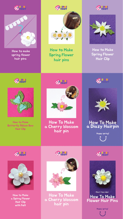 How To Make flower hair pins (Spring)