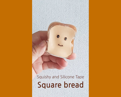 Cute square bread  🍞 |  Slice bread 😋 | Squishy and Silicone Tape