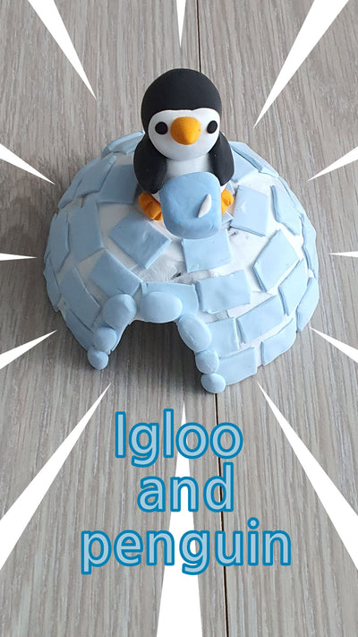 How to make an igloo and penguin with clay