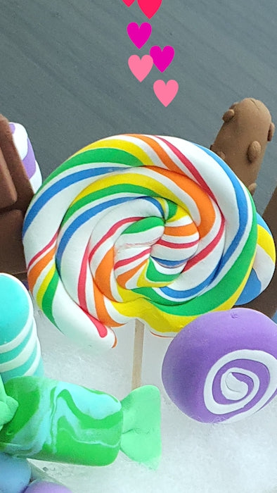 🌈Rainbow lollipop tutorial with clay🍭📍| SUPER EASY 👌😍