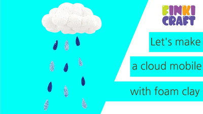 Clay tutorial | How to make a cloud mobile with foam clay