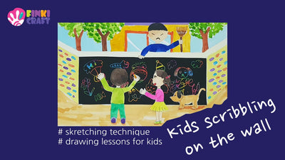 Painting tutorial | Kids scribbling on the wall