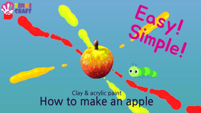 Clay & acrylic paint  | How to make an apple