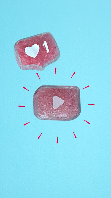 Click Youtube and Heart icon Squishy 💕 (Silicone tape 🧻 & water beads)