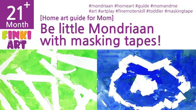 Draw like Mondriaan with your 21 month old child