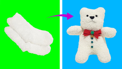 Sock craft | How to make a polar bear