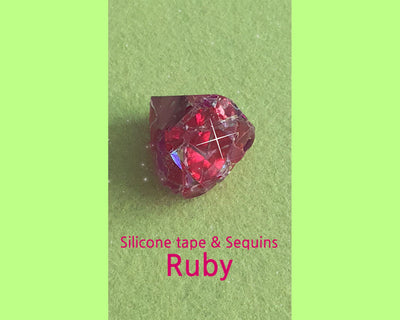 Ruby 💎♦️ |  Silicone jewel Ruby 💎 | ruby love |  Silicone Tape & Sequins