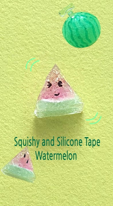 Watermelon fruit | Watermelon Slice 🍈🍉 😋 😍 👀 | Squishy and Silicone Tape